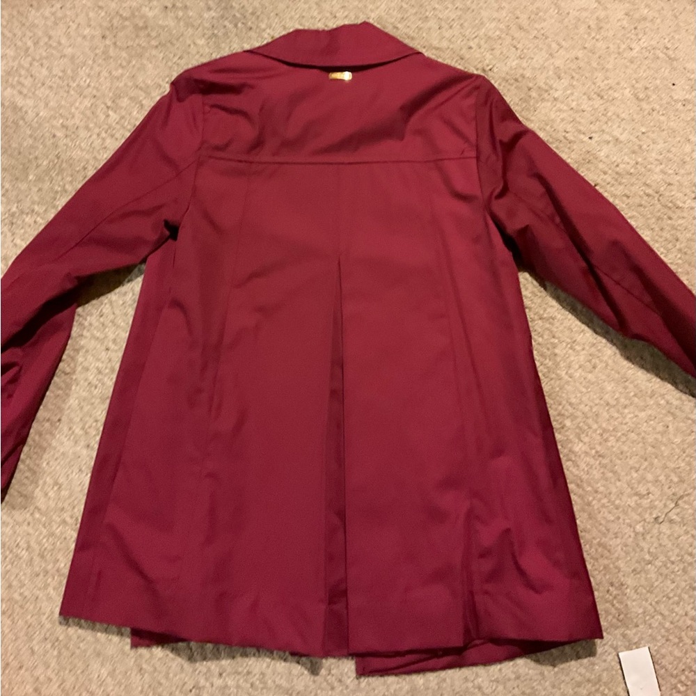 Ellen Tracy Women's Burgundy Trench Coat - Picture 4 of 5